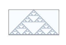 "Figure 7.2: Rule 18 after 64 steps."